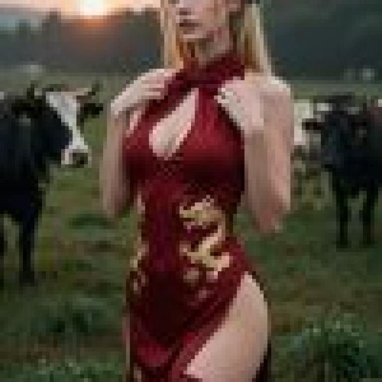girls，A woman with red dress posing for a photo.