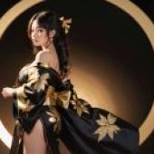 金光黑裙之影 - 桌布免費下載