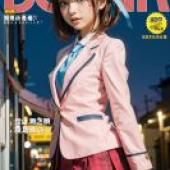 Mobile wallpaper， Sora Takanashi， Sora Takanashi， realistic， Japanese popular magazine with a girl on the cover.