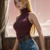 Yuki Tsukumo Jujutsu Kaisen，The girl is wearing jeans.