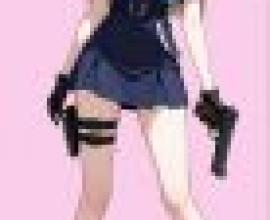 vitality，Anime girl police officer.