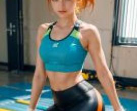 健身環大冒險 Ring Fit， Trainee Ring Fit Adventure，一名身穿運動服的女子為 CACE 雜誌擺姿勢。