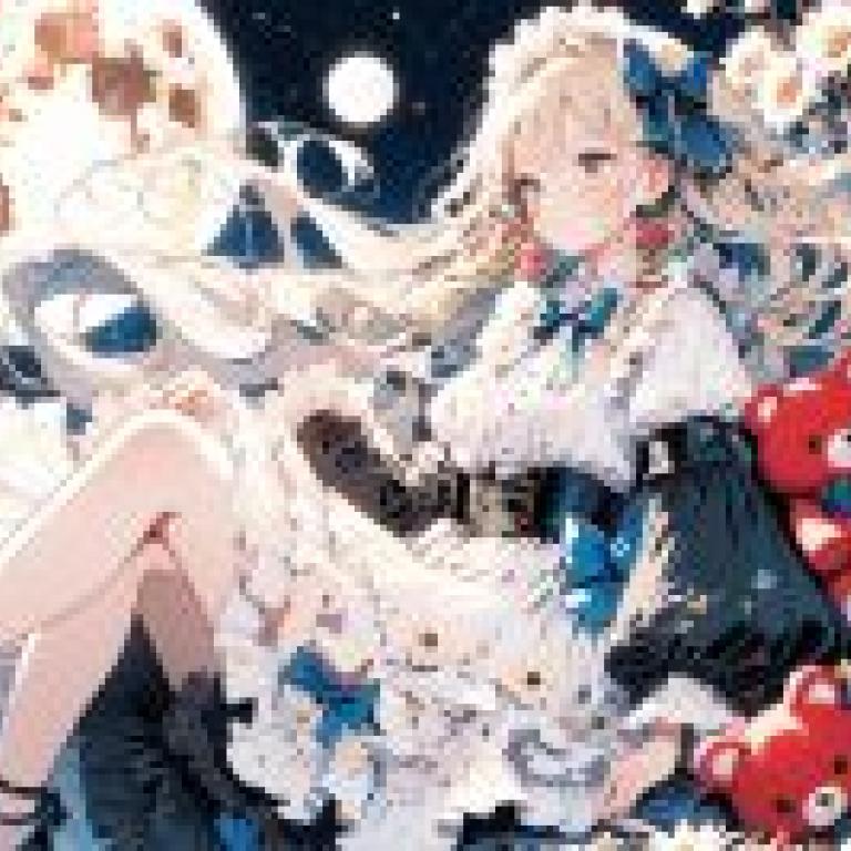 Black Lolita fashion，A girl with her teddy bears.