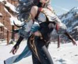 Chelsea Kwoka，Girl is in the snow.