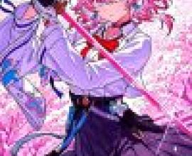 Different colors，Anime character with sword.
