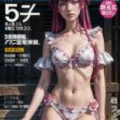 手機桌布，幕澤櫻花 Ouka Makuzawa 女神咖啡廳 女神のカフェテラス，寫實，「比基尼幻想」