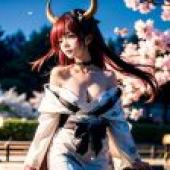 Computer wallpaper， real life， Kotori Itsuka， Date A Live， Autumn snow devil， elegant horns