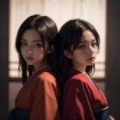 Sunlight Through the Window， Two Beauties in Traditional Attire Shine， Free Download Beauty Wallpaper， Realistic Artistry by Fan Qi