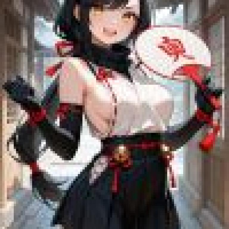 Ancient Fantasy，A girl anime character with a red fan in her hand.