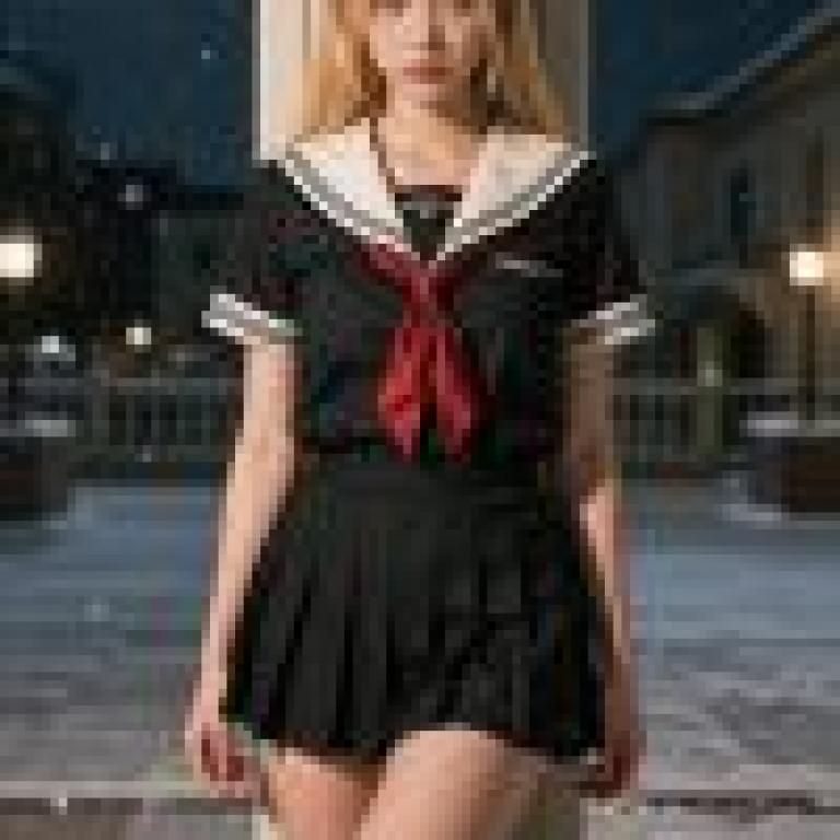 girls，Woman in the snow wearing black shorts and red bow.