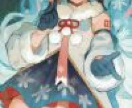 Hatsune Miku，Blue and white girl on album cover.
