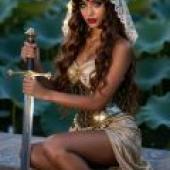 Proud Goddess，The girl is wearing a crown.