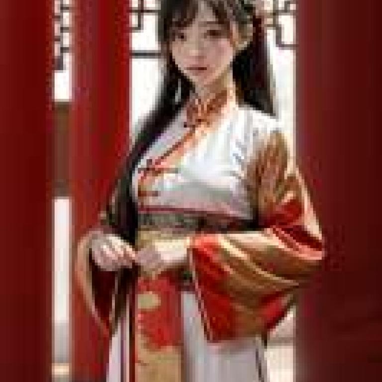 中國女兒裝，一位身著傳統服飾的女子。