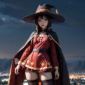 The live -action version， present blessings， Huihui， genius magician， beautiful tablecloth， anime desktop， full moon dream