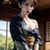 Sumie Takayanagi Mistreated Bride,一位身著日式服裝的女子站在戶外。
