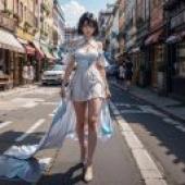 白裙動人情 - 桌布免費下載