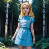 Live beauty， Alice sleepwalking Wonderland， Disney style， live version， Forest Camera Fairy