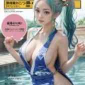 Yamato，One Piece，Tako 雜誌的封面上有一個穿著泳衣的女孩。