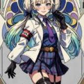 Aizawa Ema VTUBER，一位身穿白大褂的女孩。