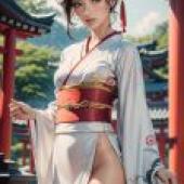 Mobile phone wallpaper， long-haired beauties in kimono， anime， Oriental elegance: the beauty of Japanese geishas