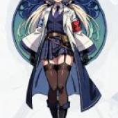 Aizawa Ema VTUBER，身穿白大褂和格子裙的女子。