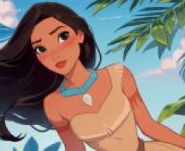 迪士尼寶嘉康蒂桌布，卡通長髮女孩。