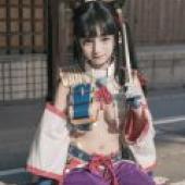 Ushiwakamaru，Fate Grand Order，A woman in a costume and posing for the camera.