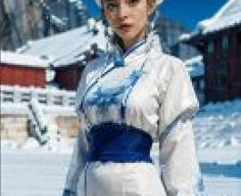 Mobile phone wallpaper， Princess Yue， The Last Airbender， realistic， Ice and Snow Ancient Rhythm