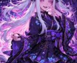 magical cat girl，Anime woman with white hair.