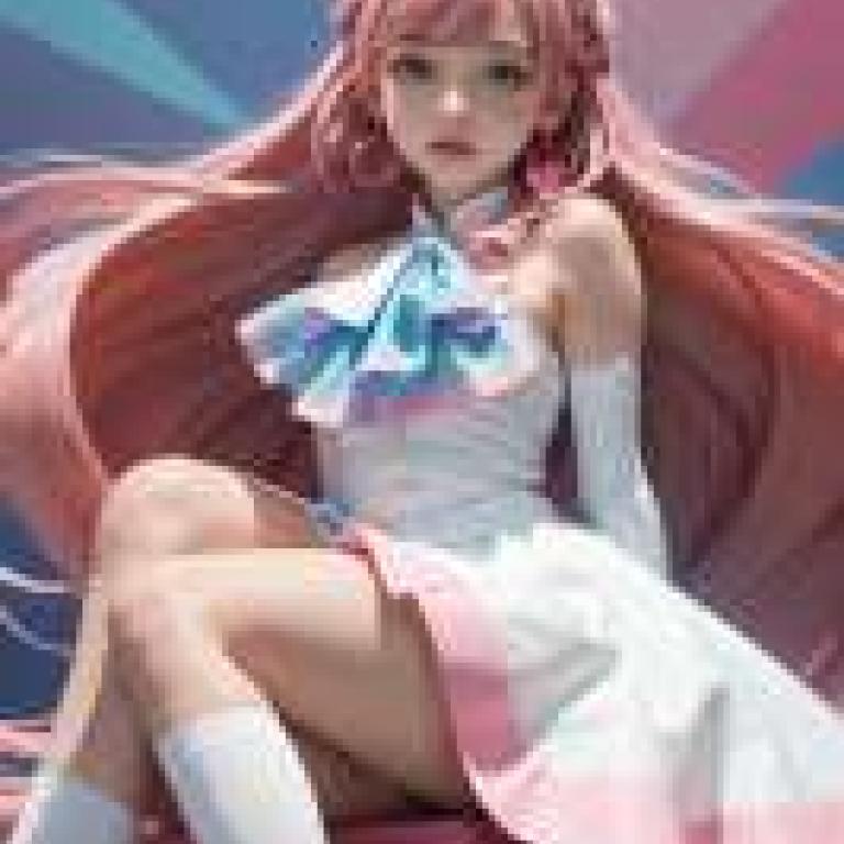 Cure Prism Soaring Sky Pretty Cure SecretMoon，一個有著粉紅色頭髮的動漫女孩。