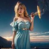 Computer wallpaper， Rosalina， Super Mario Galaxy， real person， magic dress photo