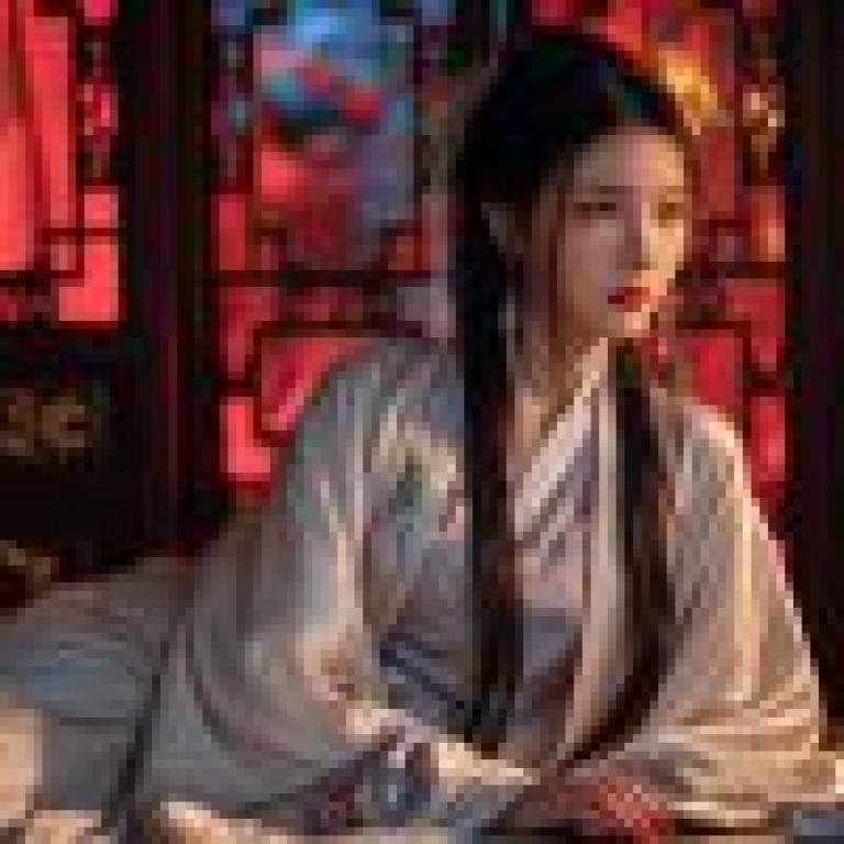 古代女性，一位穿著和服的女子。