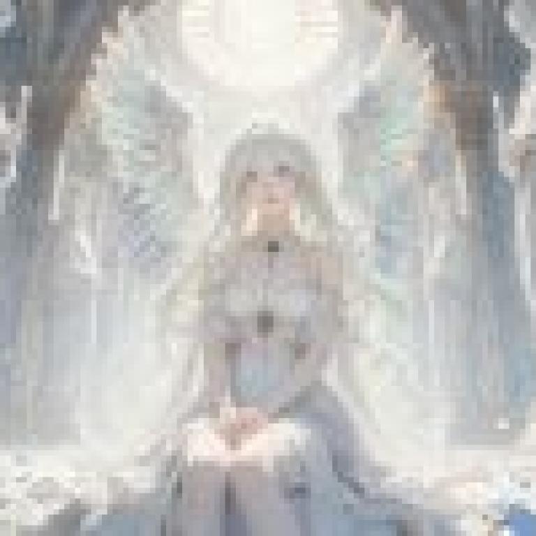 Angels in the Palace，A painting of an angel.