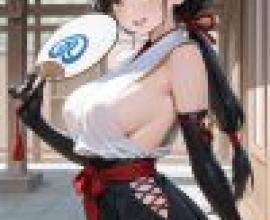 Cute girl，Woman in black and red skirt holding tennis racket.