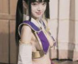 Ushiwakamaru，Fate Grand Order，A girl in blue and purple anime outfit.