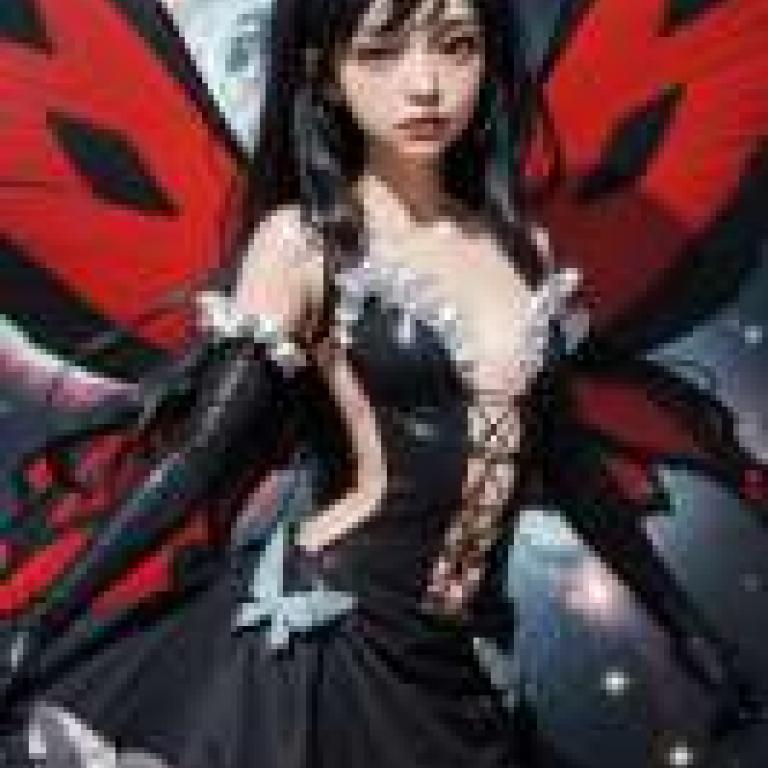 Kuroyukihime Accel World 加速世界，A girl with wings on her back.