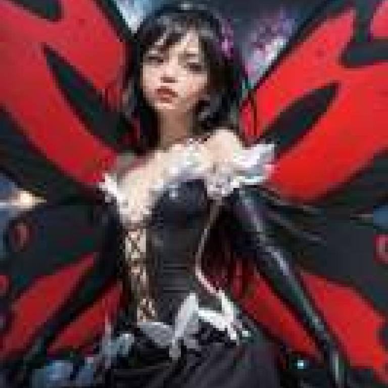 Kuroyukihime Accel World 加速世界，A girl in a dragonfly dress stands with her arms spread wide.