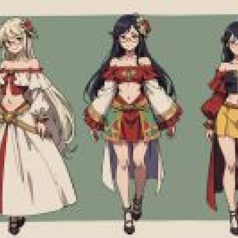 Computer wallpaper， elegant girls， anime， three characters with red hair and clothes.