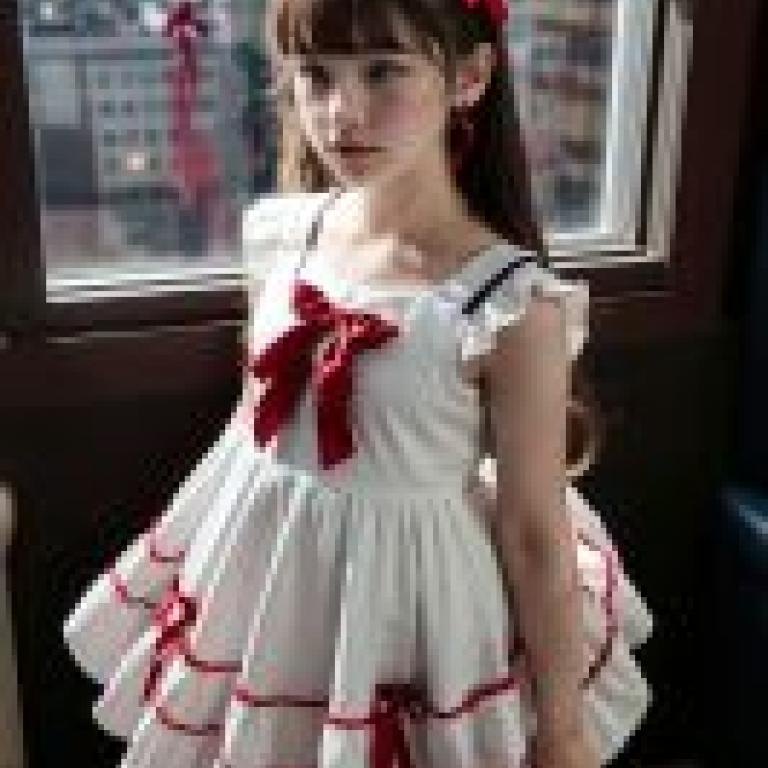 sleepwalking girlA girl in dress standing near the window.