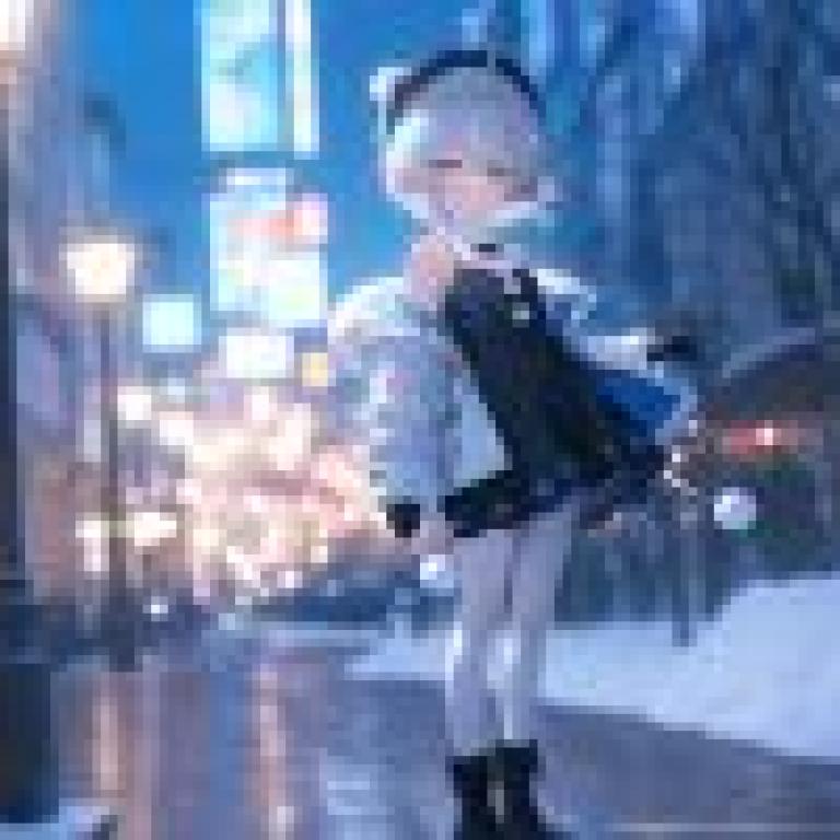 女孩們，一個手裡拿著雪球的女孩。