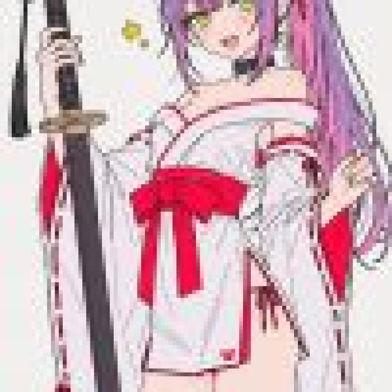 戰鬥魔女，一個手持寶劍、閉著眼睛微笑的女孩。