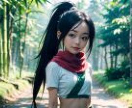 電腦桌布，真人版，椿， 女忍者椿的心事，Kunoichi Tsubaki no Mune no Uchi，森林仙境：現實化角色