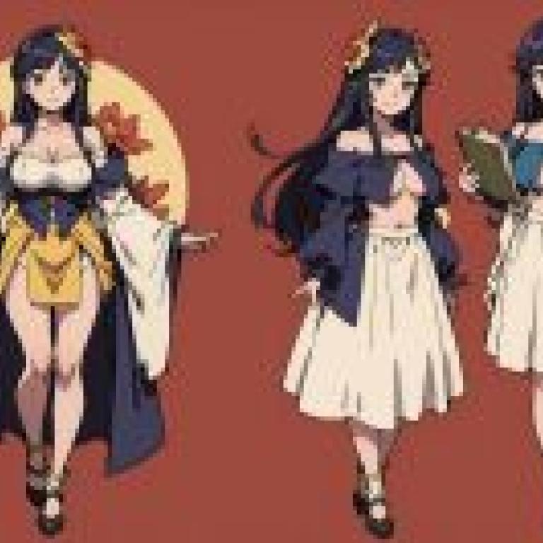 角色設計，藍色女孩插畫，手捧一本書。