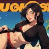 Computer wallpaper， Japanese kimono beauties on Nanyang Beach， anime， bikini phantom: artgerm cover collection