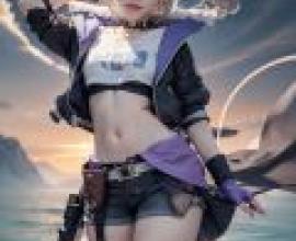 yinlang bronya zaychik，The female character is blonde.