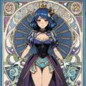 THE iDOL MSTER，Blue princess with crown.