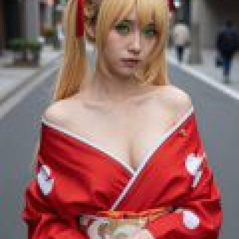 ZIT 01，A girl in Japanese dress.