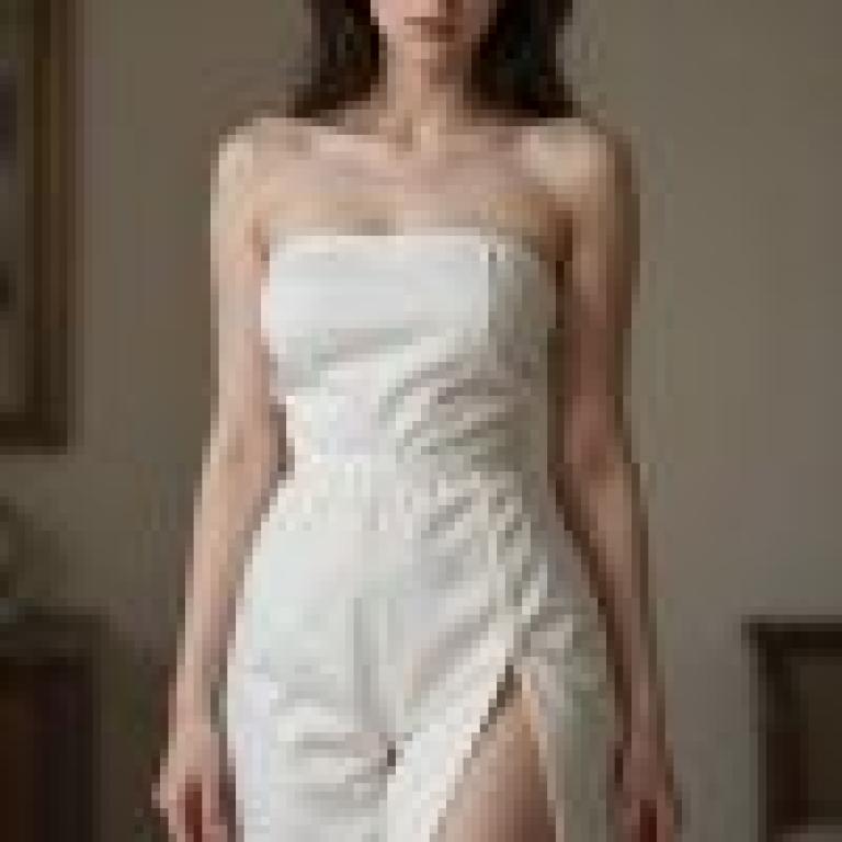 夜之舞，一位身穿白色禮服的美麗女子。