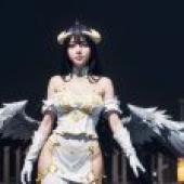 computer wallpaper， Albedo， アルベド， Albedo， OVERLORD character， live-action version， Angel Pose: Live-action version of Albedo character 3D realistic animation