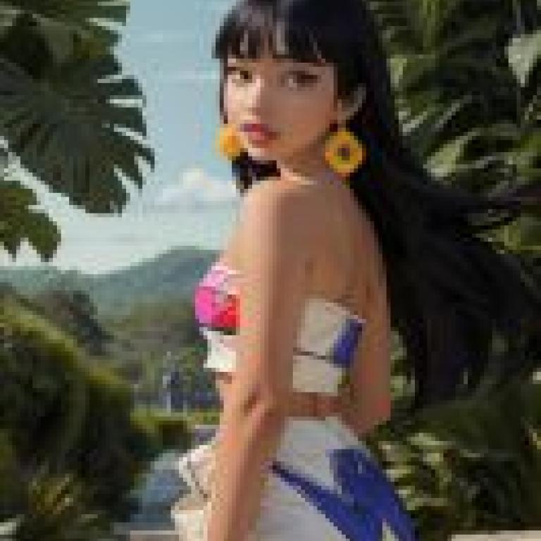 Chel， The Road to El Dorado，A woman with long hair and blue earrings.